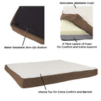 Orthopedic Sherpa Top Pet Bed with Memory Foam and Removable Cover Collection