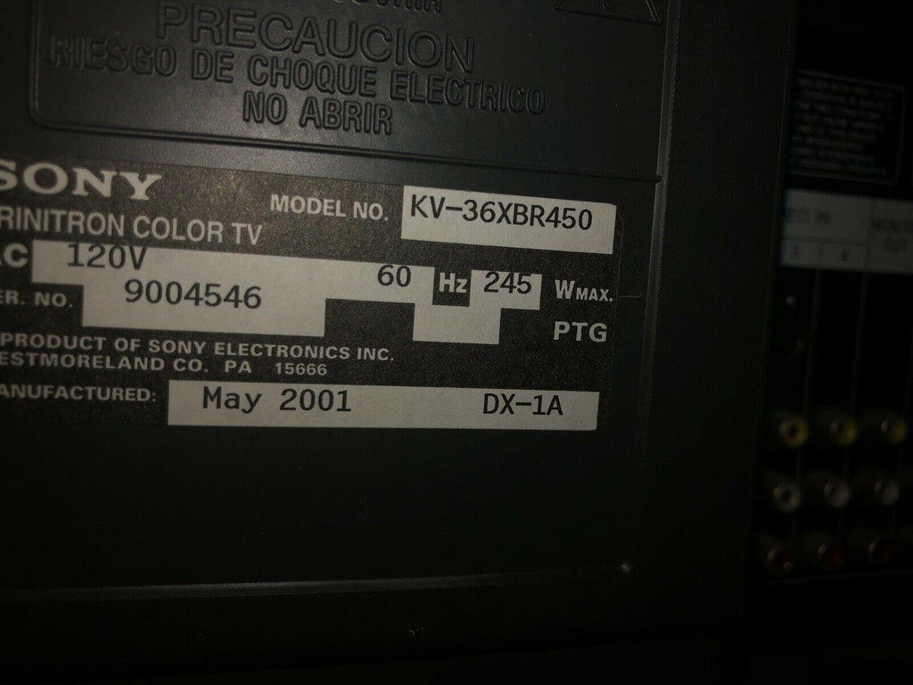 sony wega trinitron kv-36xbr450 retro gaming mint condition 36 inch hdtv ready