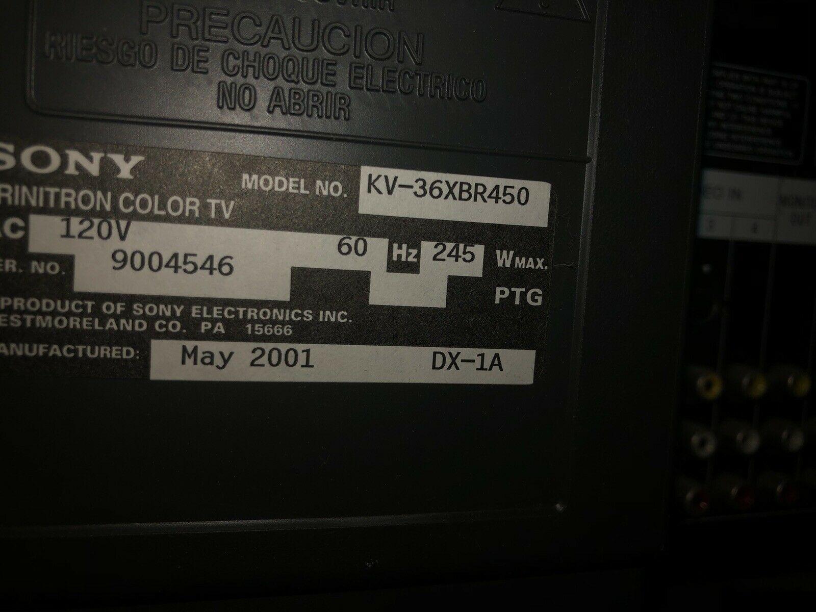sony wega trinitron kv-36xbr450 retro gaming mint condition 36 inch hdtv ready