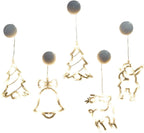 CYQLYGO 5PCS Set Christmas Decorations Scene Layout Storefront Shop Creative Small Ornaments Window Christmas Tree Pendant Atmosphere Dress Up LooForward to Christmas