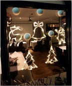 CYQLYGO 5PCS Set Christmas Decorations Scene Layout Storefront Shop Creative Small Ornaments Window Christmas Tree Pendant Atmosphere Dress Up LooForward to Christmas