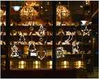 CYQLYGO 5PCS Set Christmas Decorations Scene Layout Storefront Shop Creative Small Ornaments Window Christmas Tree Pendant Atmosphere Dress Up LooForward to Christmas