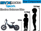 SYX MOTO Spark 24V 100W Kids Mini Electric  Bike Freestyle Ride-on Bike (Black)