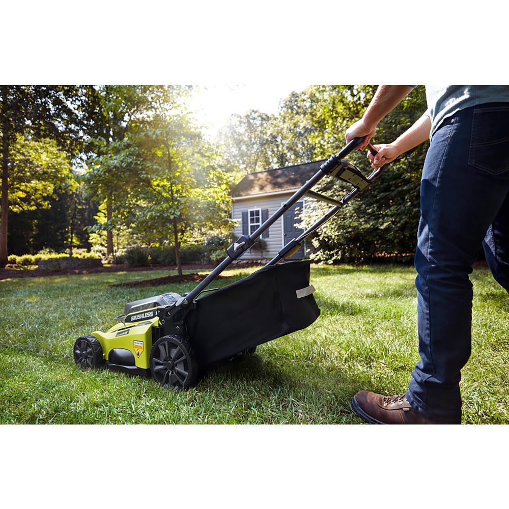 Electric Cordless Lawn Mower Push Walk Behind 40v Battery n Charger