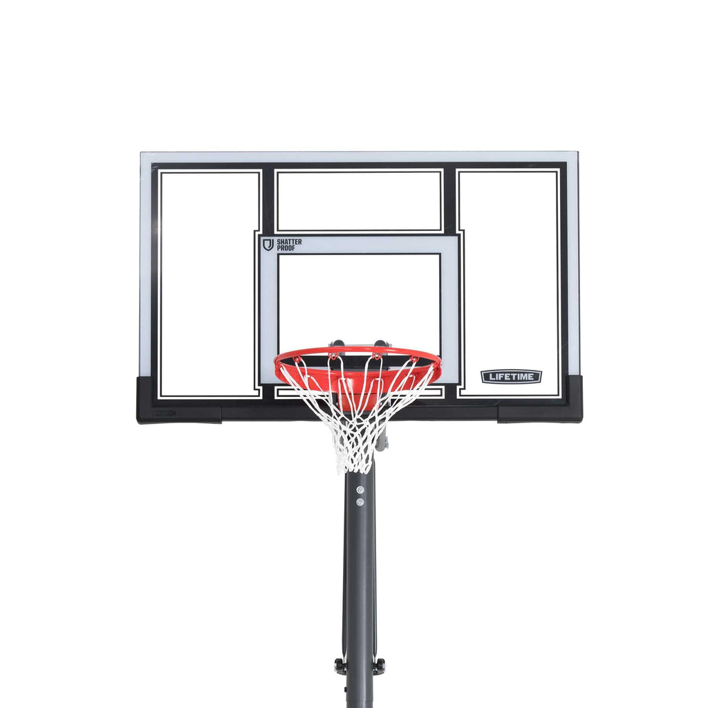 Lifetime 54 In. Polycarbonate Adjustable In-Ground Basketball Hoop, 90962