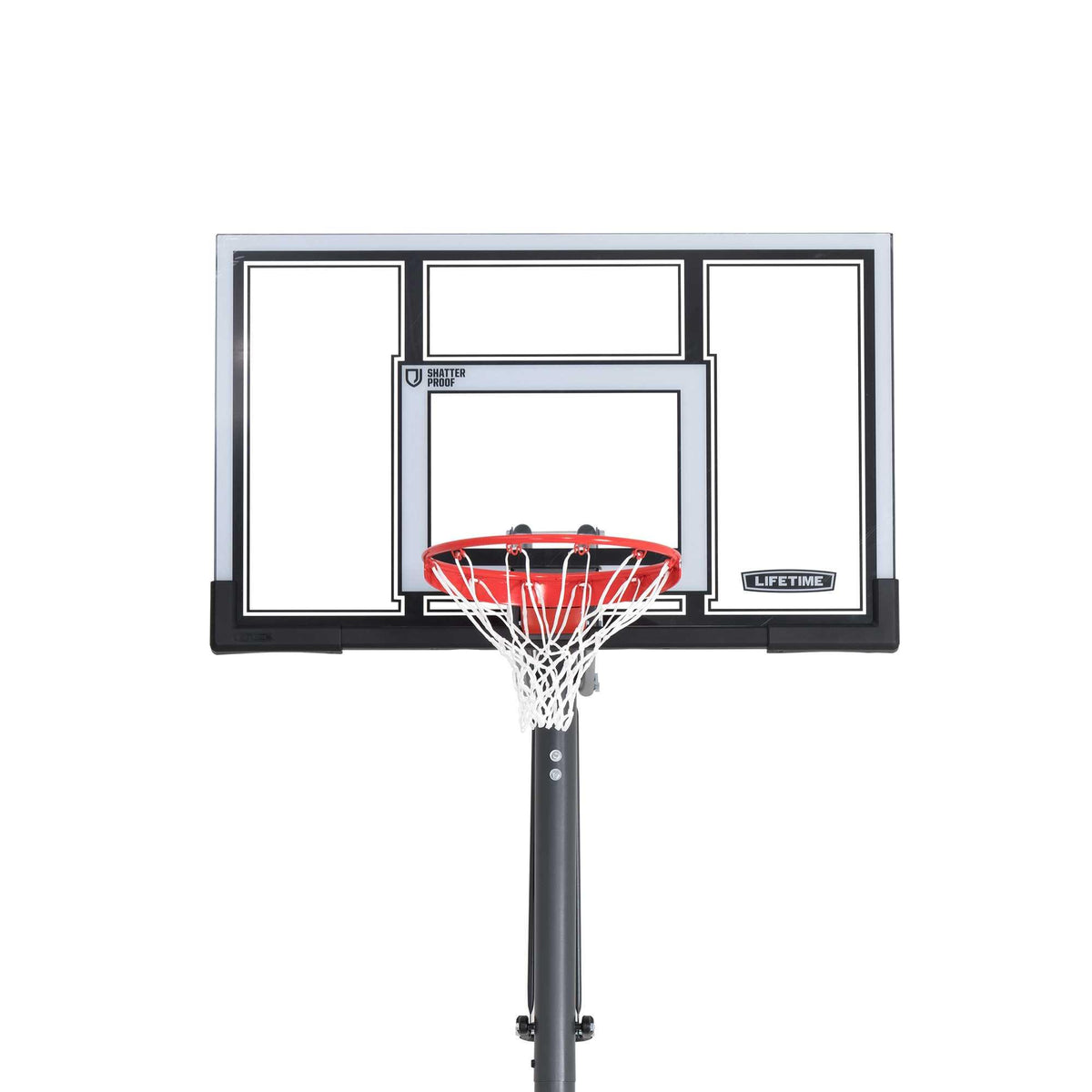 Lifetime 54 In. Polycarbonate Adjustable In-Ground Basketball Hoop, 90962