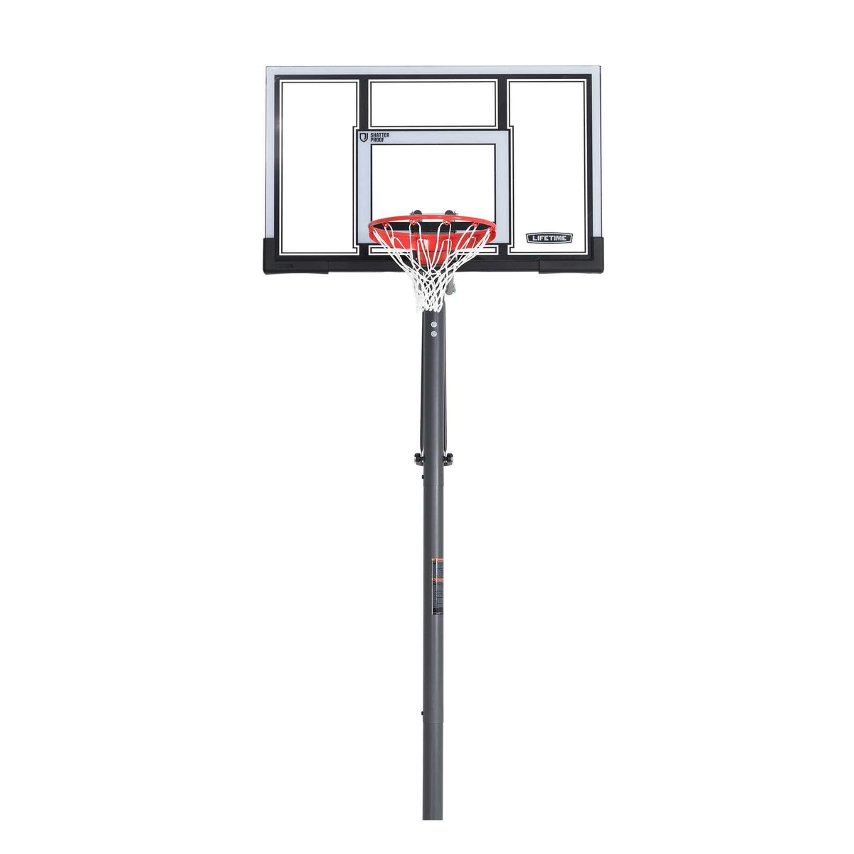 Lifetime 54 In. Polycarbonate Adjustable In-Ground Basketball Hoop, 90962
