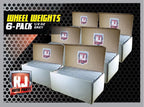 6- 9 LB. BOXS WHEEL WEIGHTS-1/2 OZ. STICK ON ADHESIVE TAPE 1728 PIECES