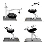 Manual Tire Changer Machine fit for 4 - 17" Tires Multi Tire Changer Repair Tool