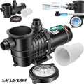 1.0/1.5/2.0 hp swimming pool pump in/above ground w/ strainer basket etl listed