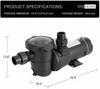 1.0 hp 1.5 hp 2.0 hp swimming pool water pump in/above ground motor strainer