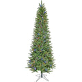 9 ft. Pre-Lit Winter Falls Slim-Silhouette Artificial Christmas Tree with Multi-Color LED Lights and EZ Connect