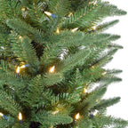 9 ft. Pre-Lit Winter Falls Slim-Silhouette Artificial Christmas Tree with Multi-Color LED Lights and EZ Connect