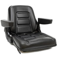 universal fold down forklift seat with adjustable angle back,armrest,micro switch and slide for tractor,excavator skid loader backhoe dozer telehandler ztr’s