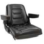universal fold down forklift seat with adjustable angle back,armrest,micro switch and slide for tractor,excavator skid loader backhoe dozer telehandler ztr’s
