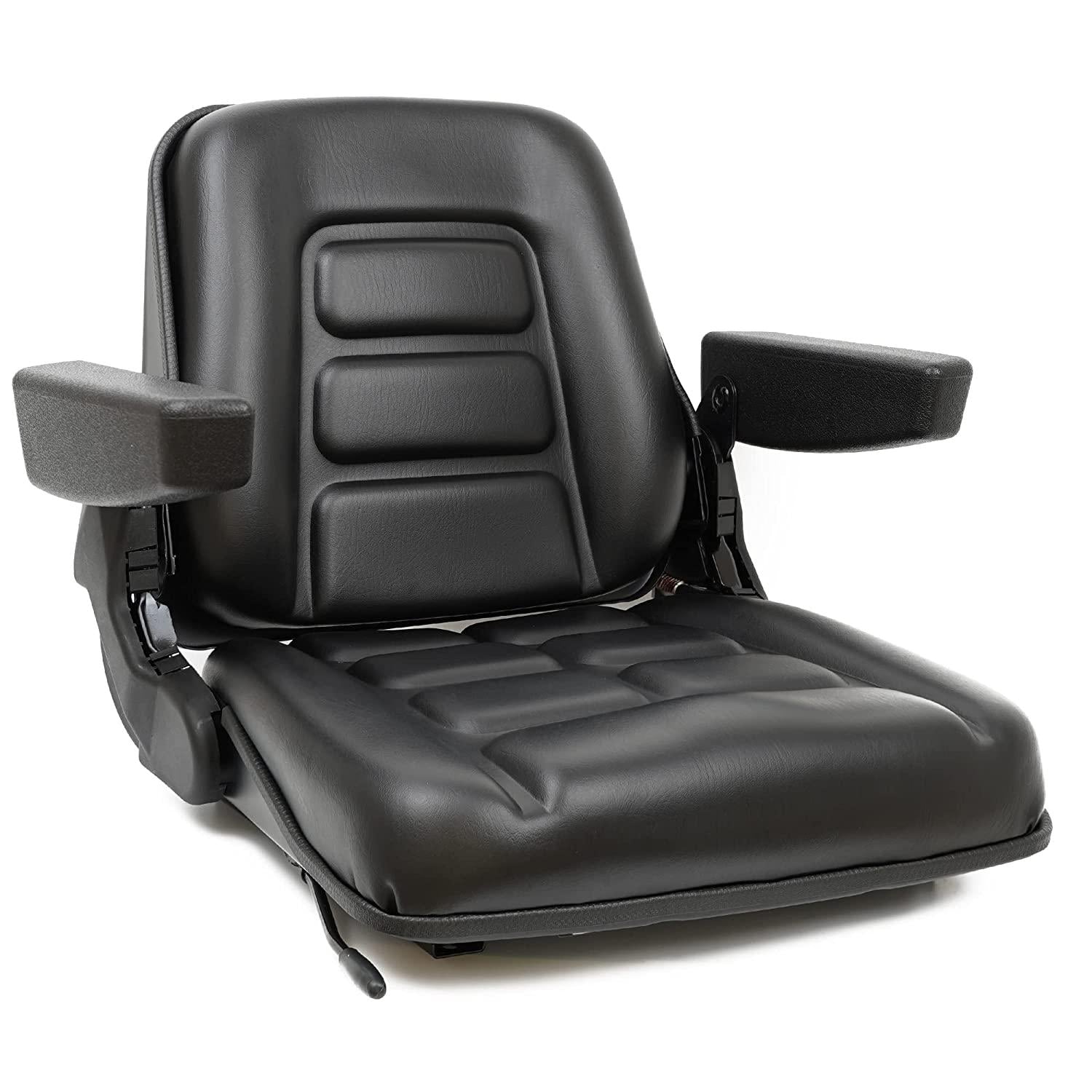 universal fold down forklift seat with adjustable angle back,armrest,micro switch and slide for tractor,excavator skid loader backhoe dozer telehandler ztr’s
