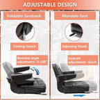 universal fold down forklift seat with adjustable angle back,armrest,micro switch and slide for tractor,excavator skid loader backhoe dozer telehandler ztr’s