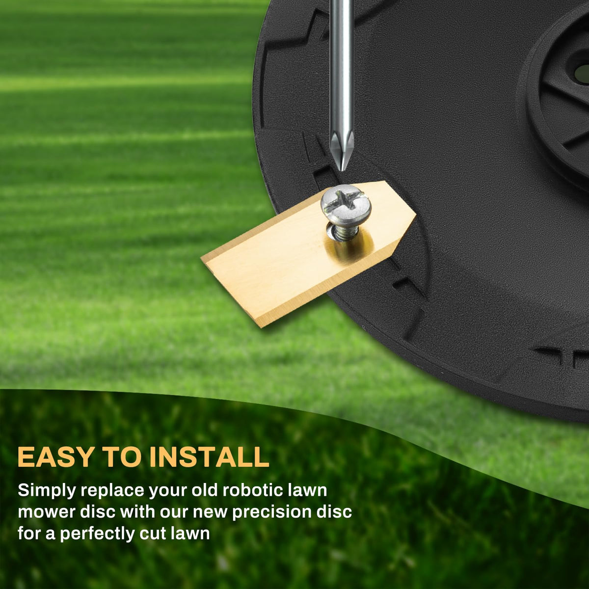【Cut More Efficiently】 Blade Plate + 6 Replacement Blades Compatible with  Automower for 308,  R70Li R80Li (up to Year of Manufacture 2015) Series Robotic Lawn Mower