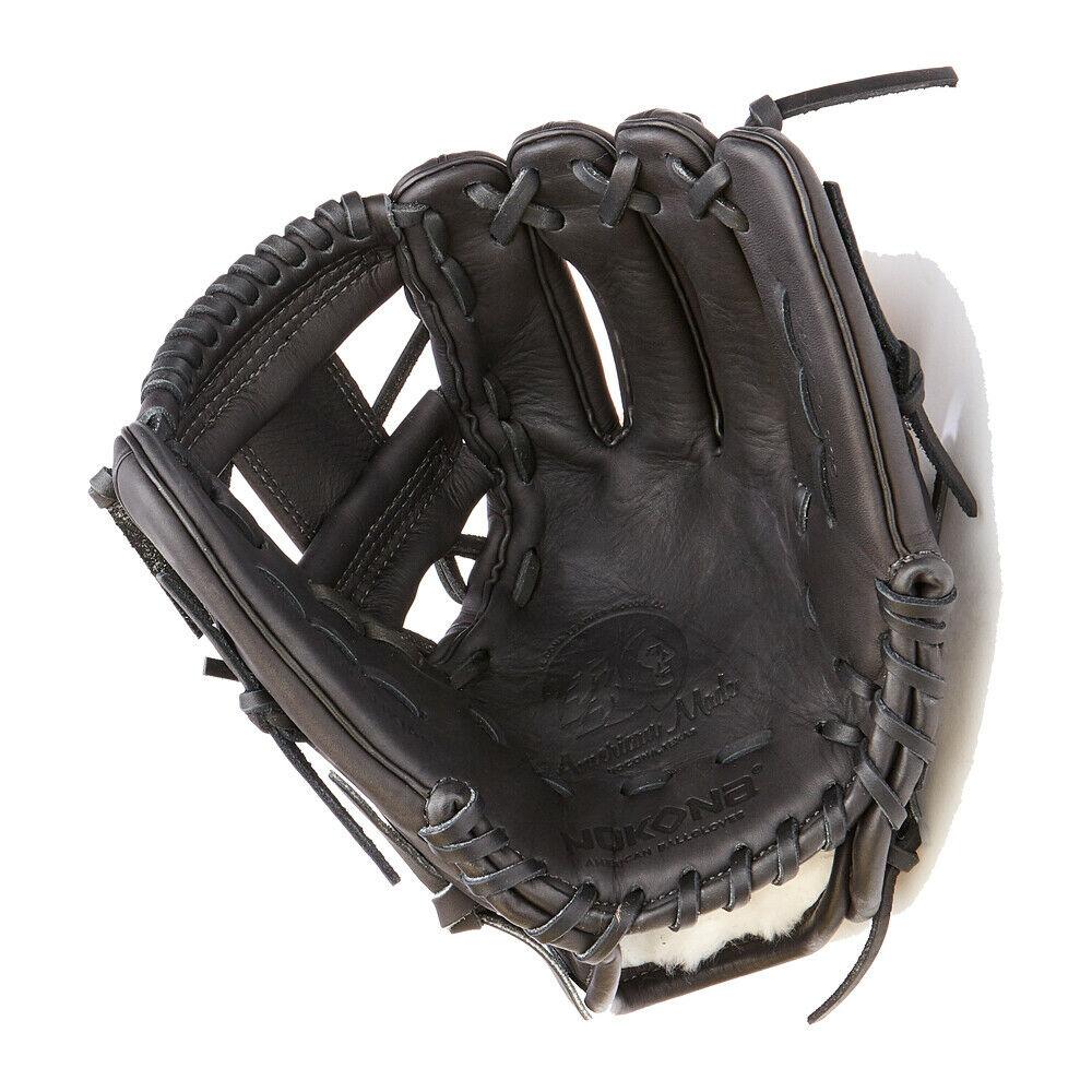 Nokona AmericanKip Black 11.5 Inch A-1150I-BK Baseball Glove