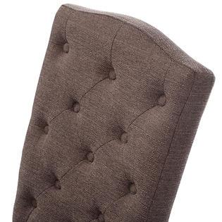 Goplus Set of 2 Fabric Wood Accent Dining Chair Tufted Modern Living Room Furniture New