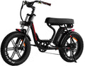 Addmotor M-66 R7 Electric Bike, 20" Fat Tire Electric Bicycle with Long Banana Style Seat, 750W 48V 14Ah Removable Battery and Charger, 23MPH High Speed Cruiser E-Bike
