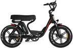 Addmotor M-66 R7 Electric Bike, 20" Fat Tire Electric Bicycle with Long Banana Style Seat, 750W 48V 14Ah Removable Battery and Charger, 23MPH High Speed Cruiser E-Bike