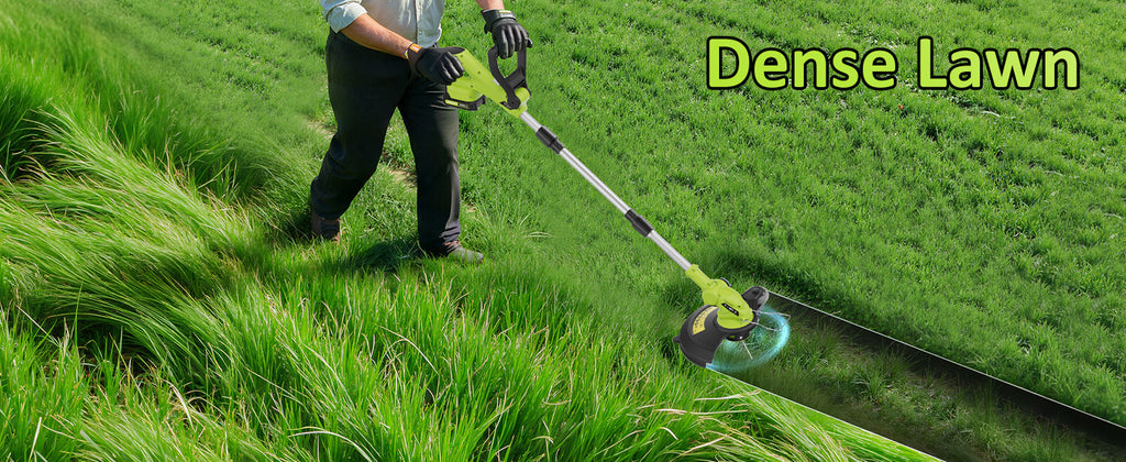 12" Cordless String Trimmer with 2 2.0Ah Battery and Charger, Electric Weed Wacker, Weed Eater Battery Powered, 20V Lawn Mower Lawn Edger, Auto Line Feed Grass Cutter Lightweight Garden Tools for Yard