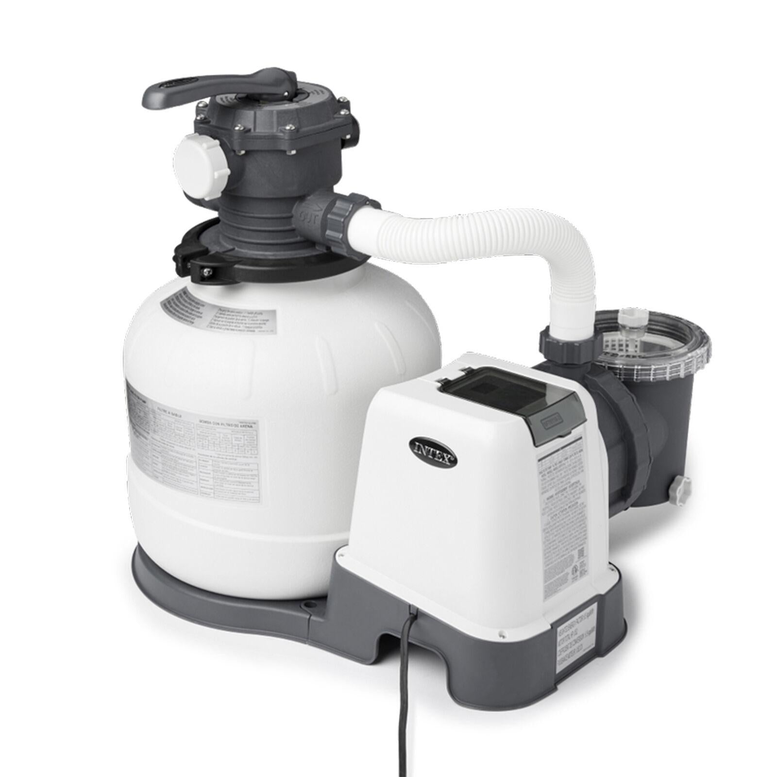 intex 26647eg 2800 gph above ground pool sand filter pump with automatic timer