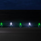 OptiCore 49 ft. 50-Light LED Green and Cool White Faceted C7 String Light Set