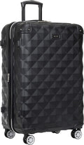 Diamond Tower Luggage Collection Lightweight Hardside Expandable 8-Wheel Spinner Travel Suitcase, Black, 28-Inch Checked