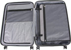 Diamond Tower Luggage Collection Lightweight Hardside Expandable 8-Wheel Spinner Travel Suitcase, Black, 28-Inch Checked