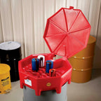 Pig Poly Drum Funnel With Hinged Lid, For 55 Gal Tight-Head Steel  Poly Dru