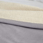| Signature Reversible Fleece/Sherpa Electric Heated Blanket with Safe &amp; Warm Low-VoltaTechnology, Full, Gray