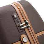 Chatelet Air Hardside Luggage, Spinner Wheels, Chocolate Brown, Checked-Large 28 Inch