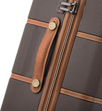 Chatelet Air Hardside Luggage, Spinner Wheels, Chocolate Brown, Checked-Large 28 Inch