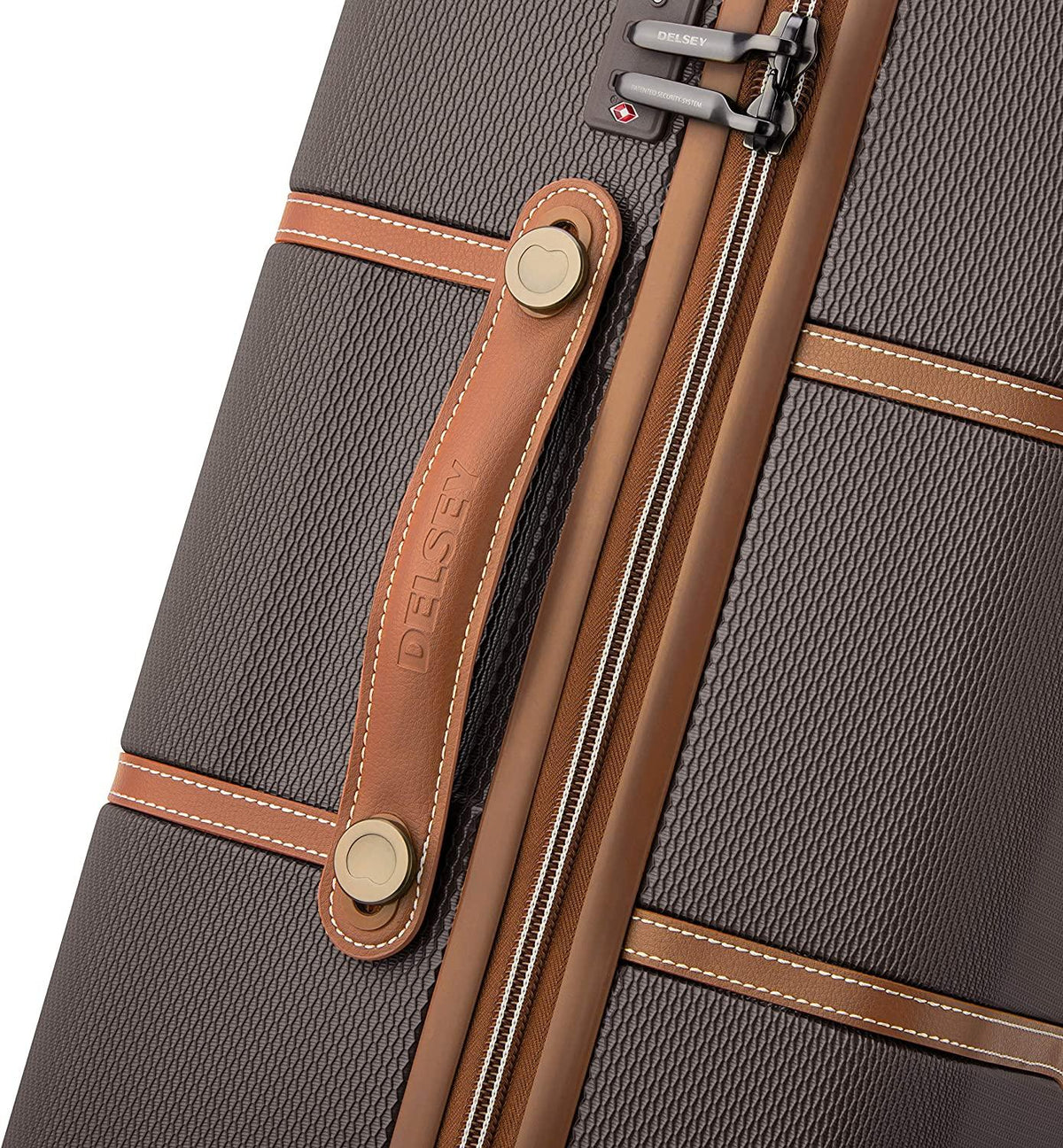 Chatelet Air Hardside Luggage, Spinner Wheels, Chocolate Brown, Checked-Large 28 Inch