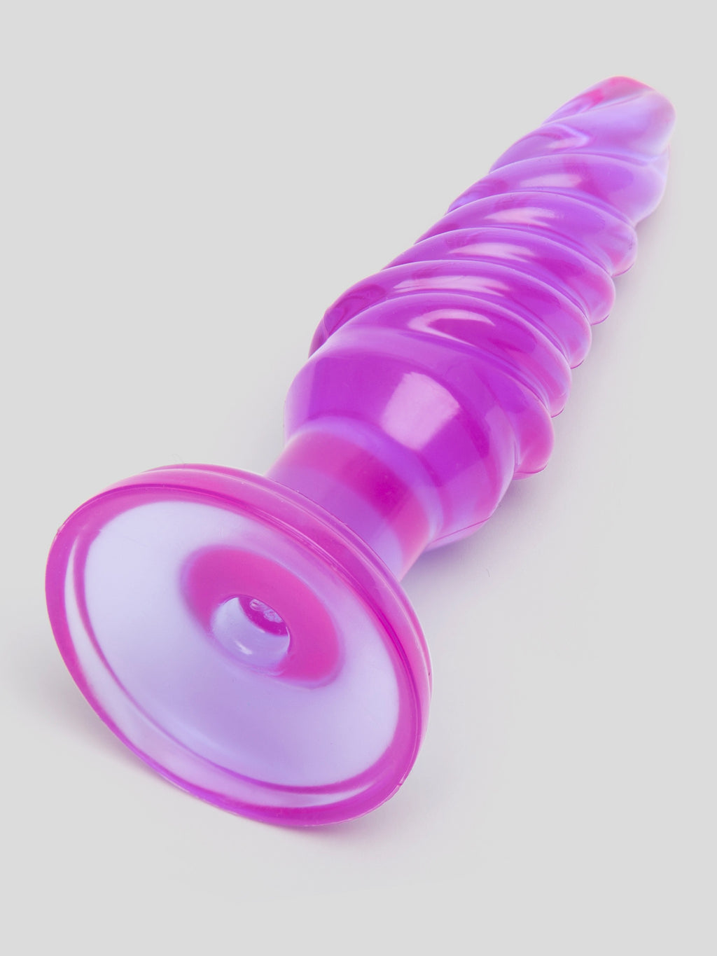 BASICS Spiral Butt Plug 4 Inch, Purple