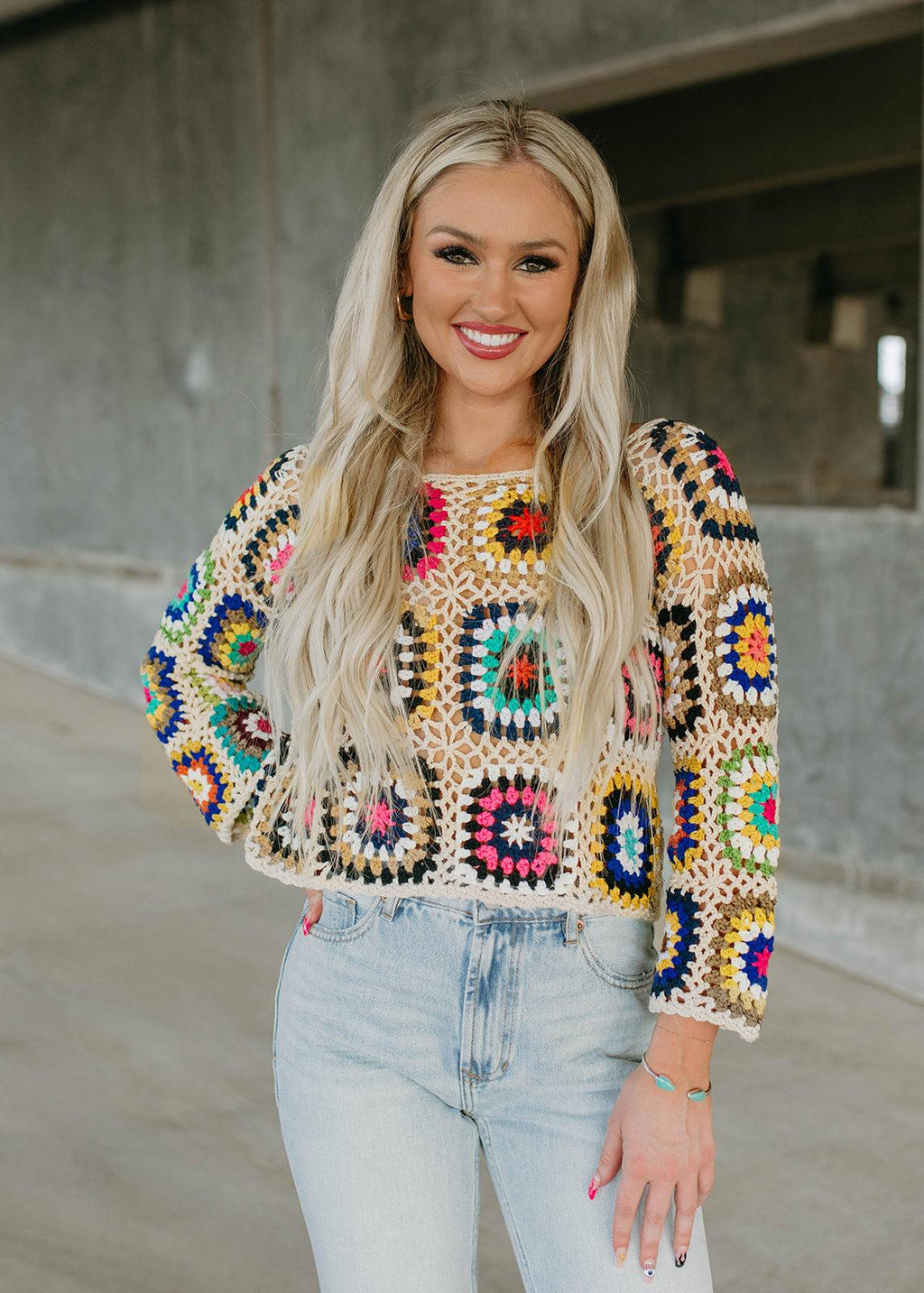 sweater top - beige