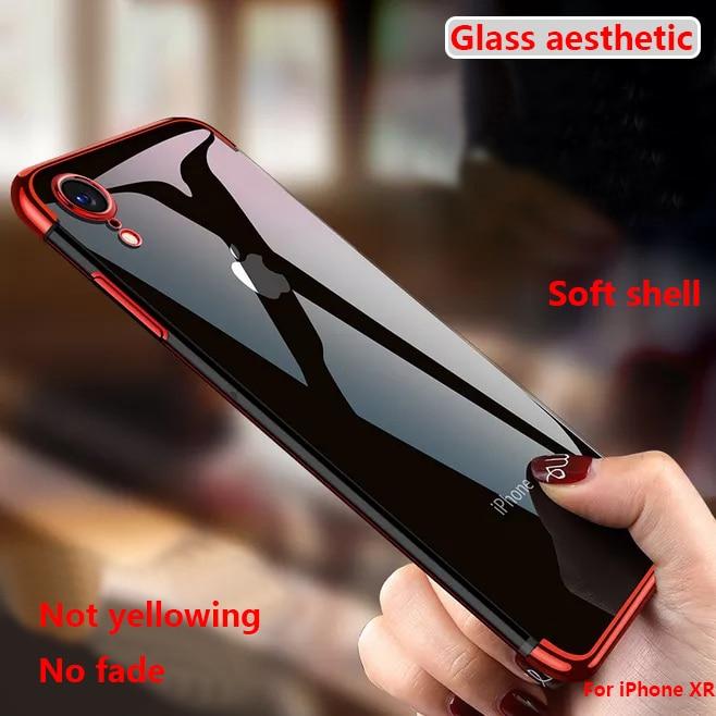 Phone Case - Luxury Ultra Thin Transparent Plating Shining Soft TPU Phone Case For iPhone XS/XR/XS Max