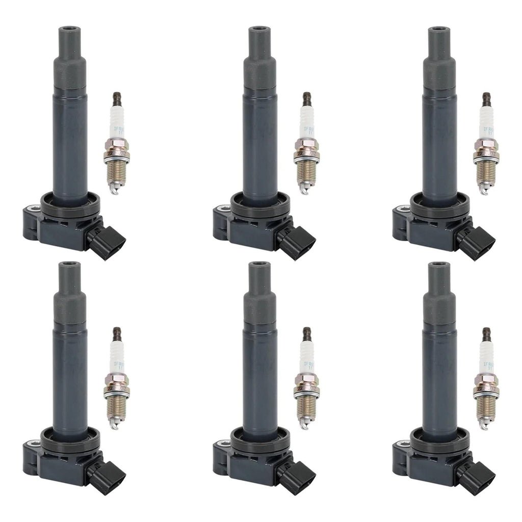 2004-2006 Lexus ES330/RX330 3.3L V6 6PCS Ignition Coil+6PCS Spark Plug 90919-02234 UF267 1788315 6731301 Generic