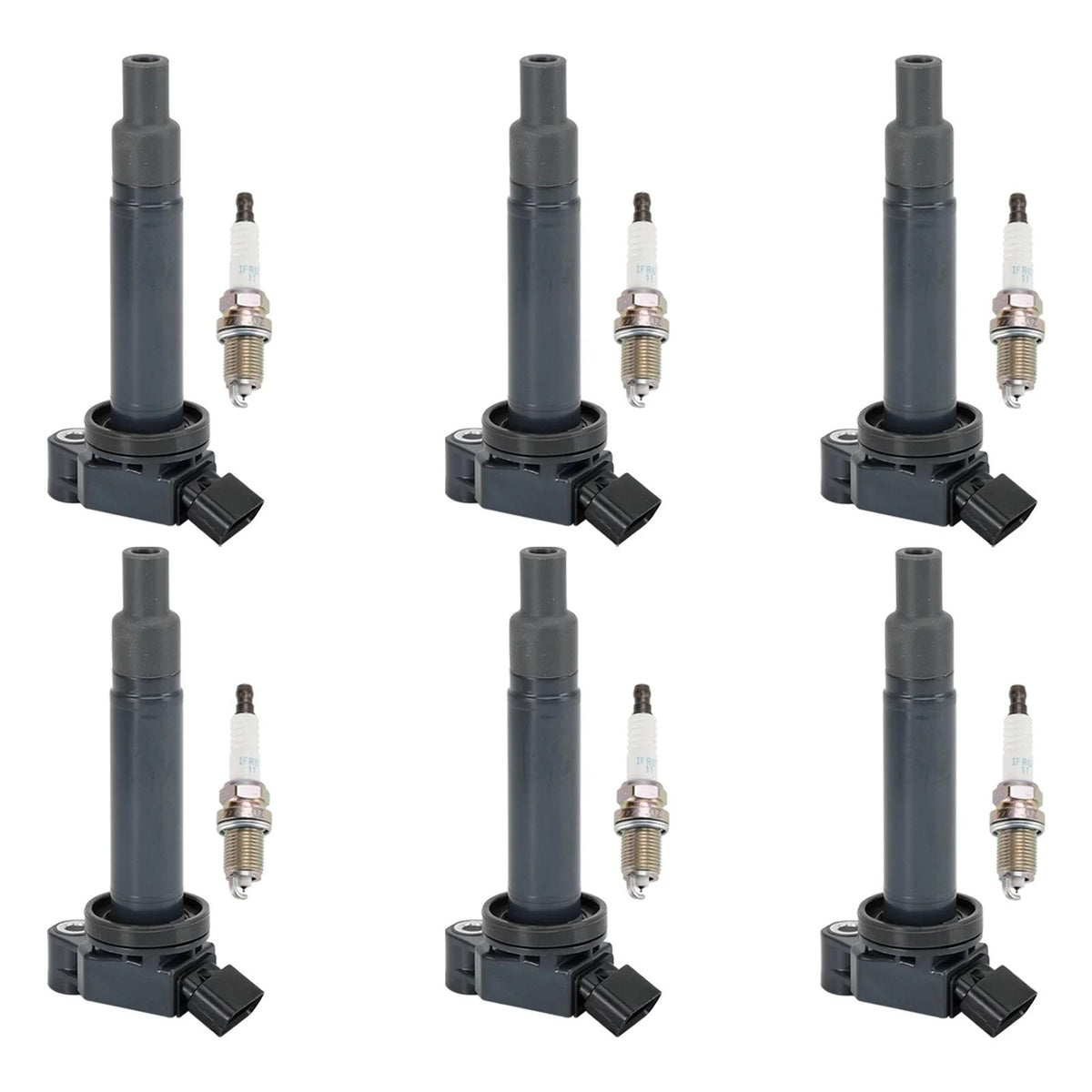 2004-2006 Lexus ES330/RX330 3.3L V6 6PCS Ignition Coil+6PCS Spark Plug 90919-02234 UF267 1788315 6731301 Generic