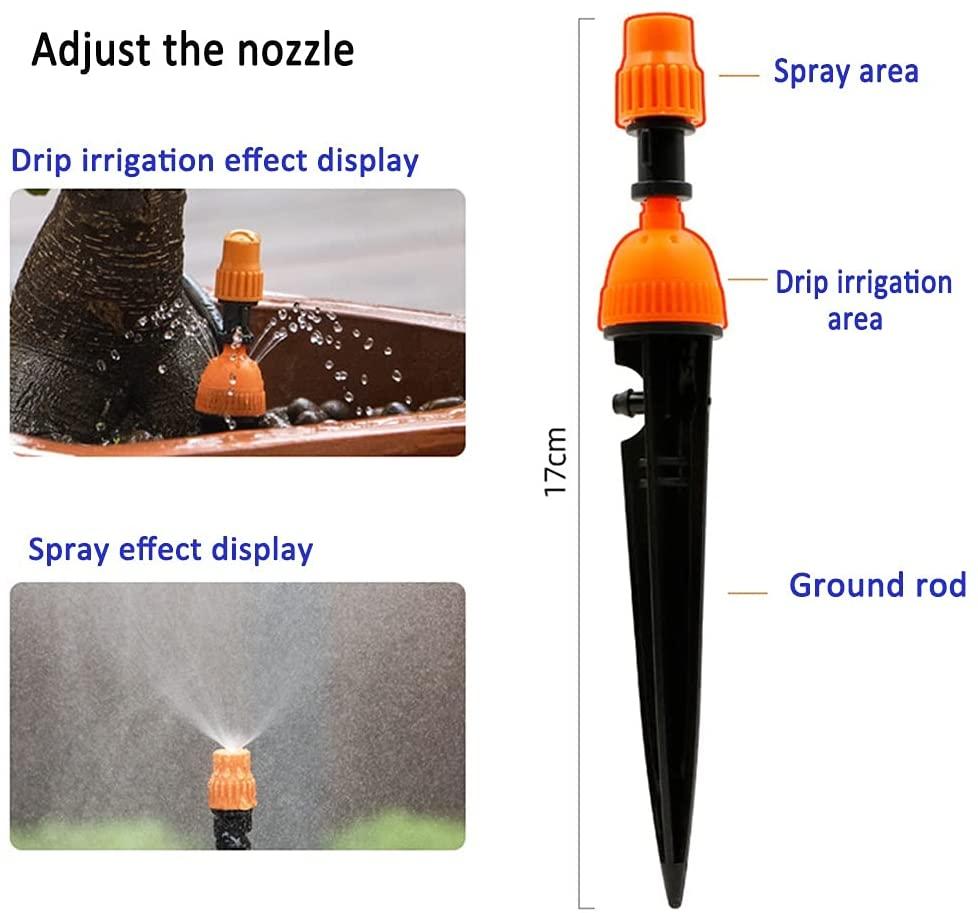BBGS Irrigation Sprinkler Kit, for Greenhouse, Lawn, Patio, Landscape, Flower Bed, Drip Irrigation System with Adjustable Nozzle, Automatic Sprayer and Dripper (Color : Style 4)
