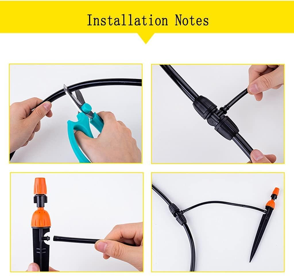 BBGS Irrigation Sprinkler Kit, for Greenhouse, Lawn, Patio, Landscape, Flower Bed, Drip Irrigation System with Adjustable Nozzle, Automatic Sprayer and Dripper (Color : Style 4)