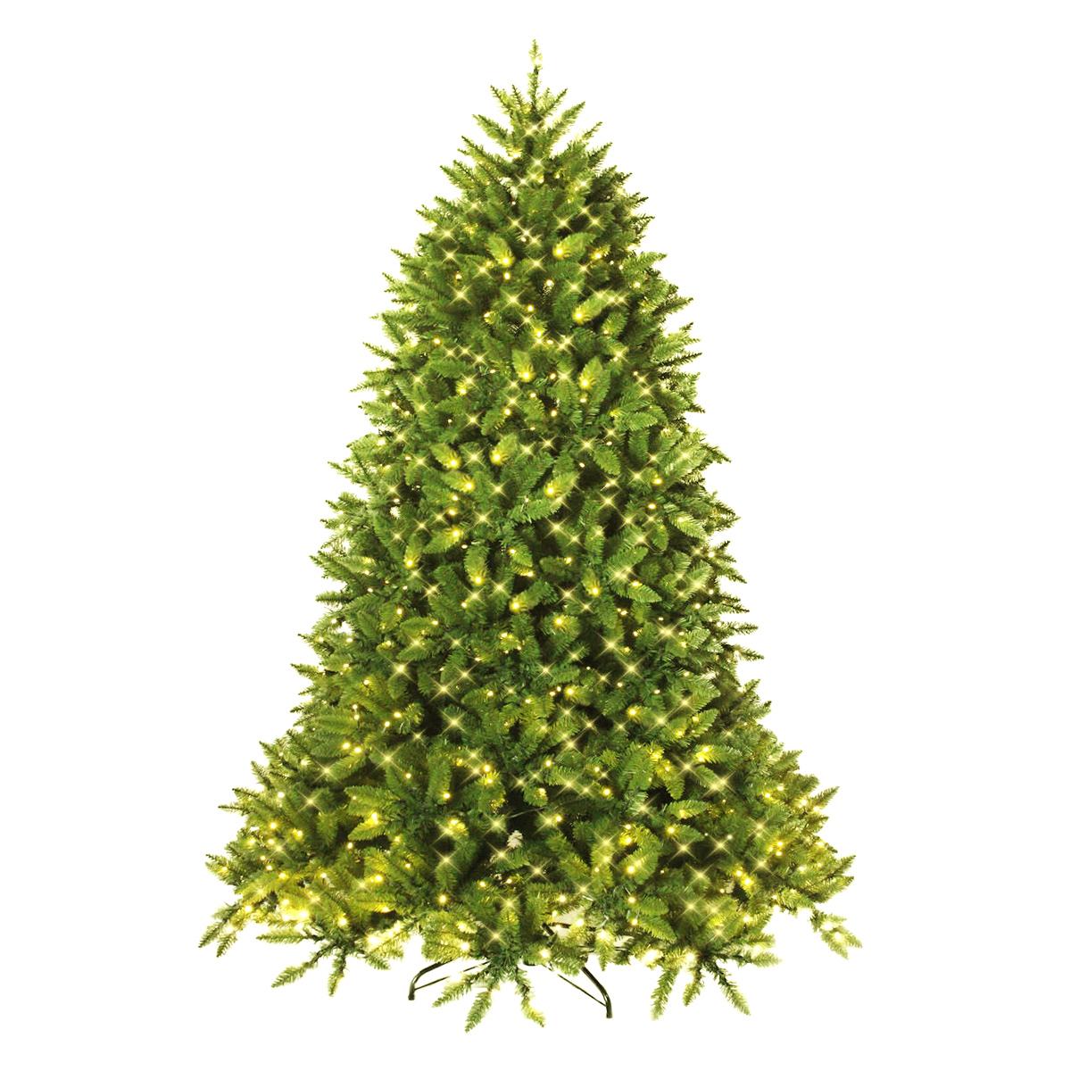 Costway 7.5ft Pre-lit PVC Christmas Fir Tree 8 Flash Mode