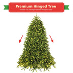 Costway 7.5ft Pre-lit PVC Christmas Fir Tree 8 Flash Mode