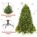 Costway 7.5ft Pre-lit PVC Christmas Fir Tree 8 Flash Mode