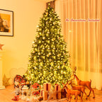 Costway 7.5ft Pre-lit PVC Christmas Fir Tree 8 Flash Mode