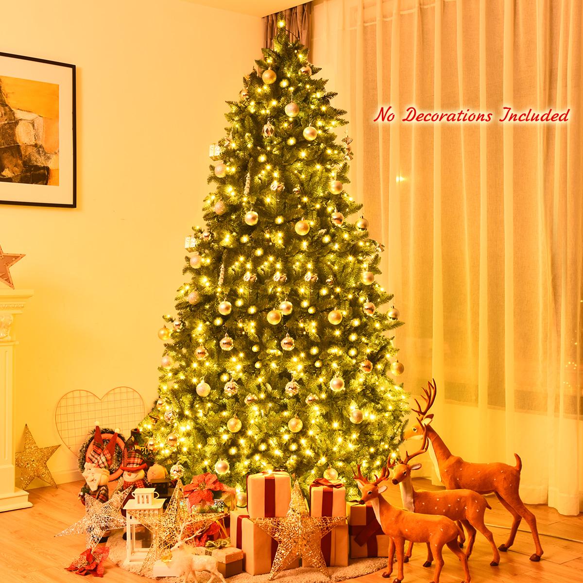 Costway 7.5ft Pre-lit PVC Christmas Fir Tree 8 Flash Mode