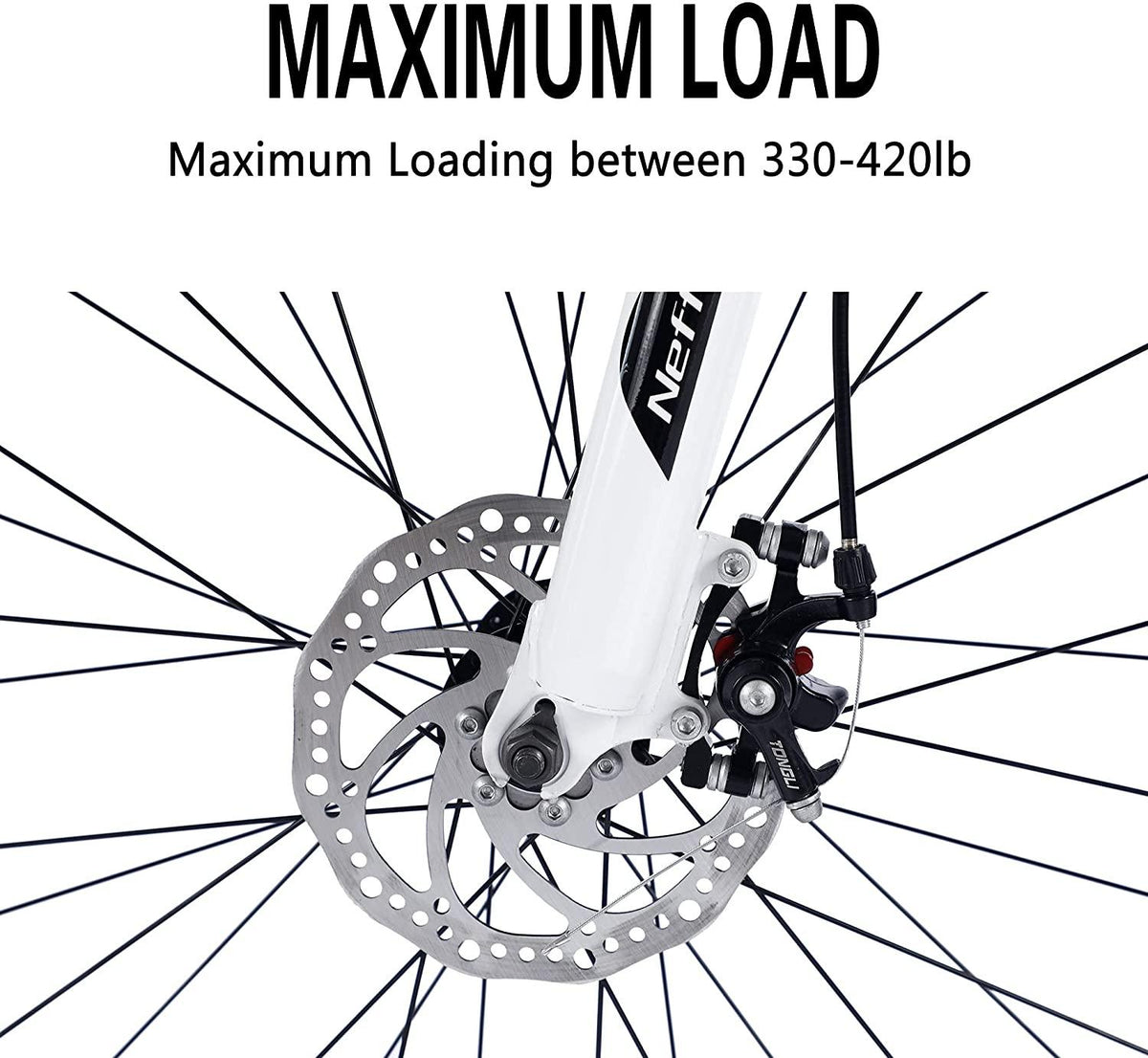 26 Inch Mens Fat Tire Mountain Bikes 7 Speed Anti-Slip Sand, Double Disc Brake Suspension Fork Snow Bike Beach Bike