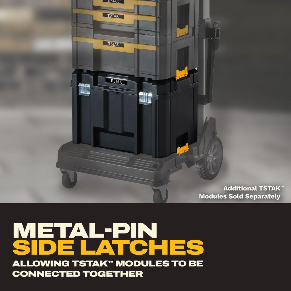TSTAK Tool Box, Extra Lar, Removable Tray for Easy Access to Tools, Water and Debris Resistant (DWST17806)